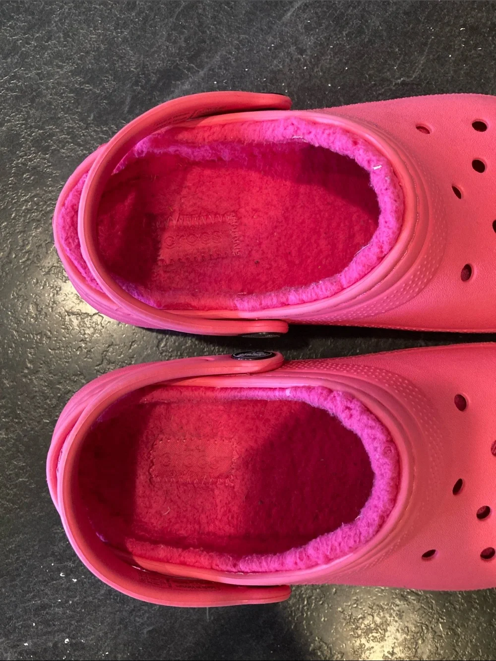 Girls Crocs pink lined sandals size 13